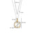Zirconia Cushion Pearl Necklace with Pendant - Silver/Gold