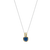 Blue Cushion Structure Necklace with Pendant - Gold/Silver