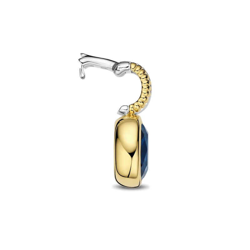 Blue Cushion Structure Necklace with Pendant - Gold/Silver