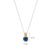 Blue Cushion Structure Necklace with Pendant - Gold/Silver