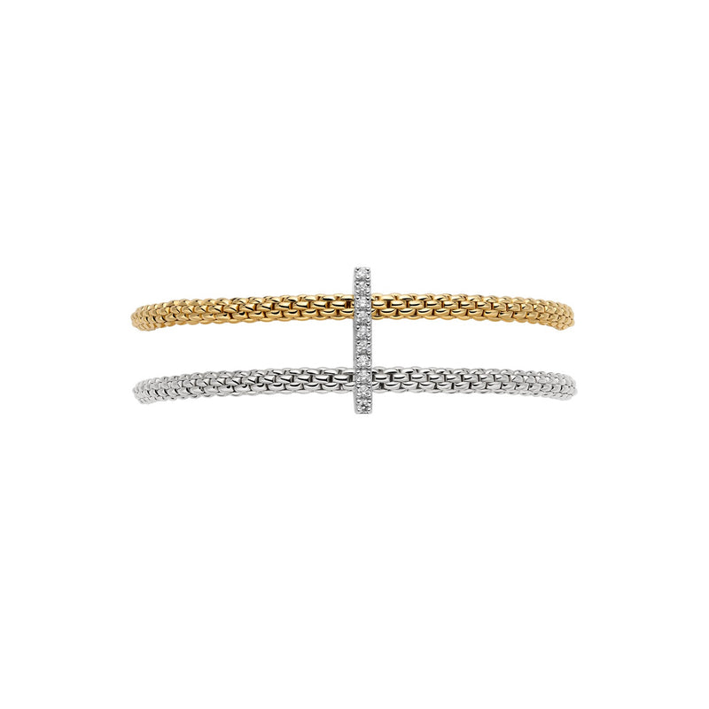 Prima Flex'It Diamond Bracelet, Medium - 18ct Yellow/White Gold - 74008BX_BB_2_XBX_00M