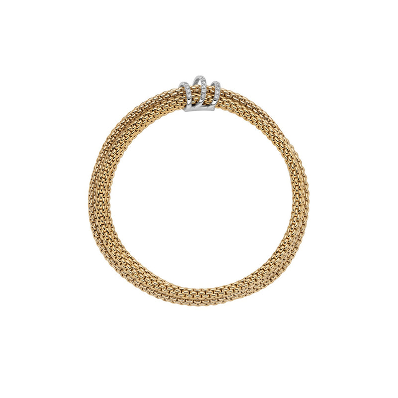 Prima Flex'It Bracelet With Diamond Pave’, Small - 18ct Yellow Gold - 75108BX_PB_G_XBX_00S