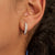 Stardust Medium Tennis Hoops, 18mm - Silver