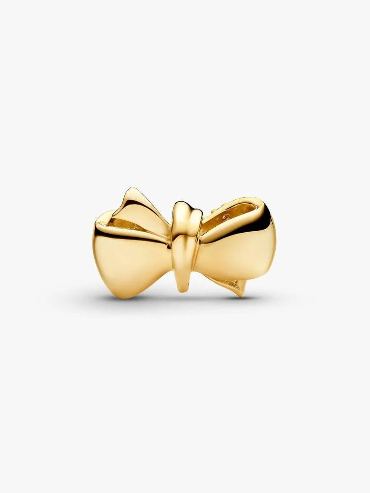 Sparkling Bow Charm - 14ct Gold Plated - 763442C01
