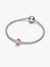 Pink Tulip Charm - Sterling Silver