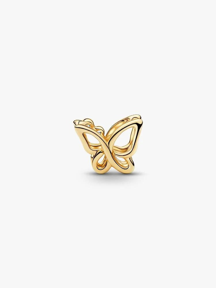 Butterfly CZ Charm - 14ct Gold Plated - 764369C01