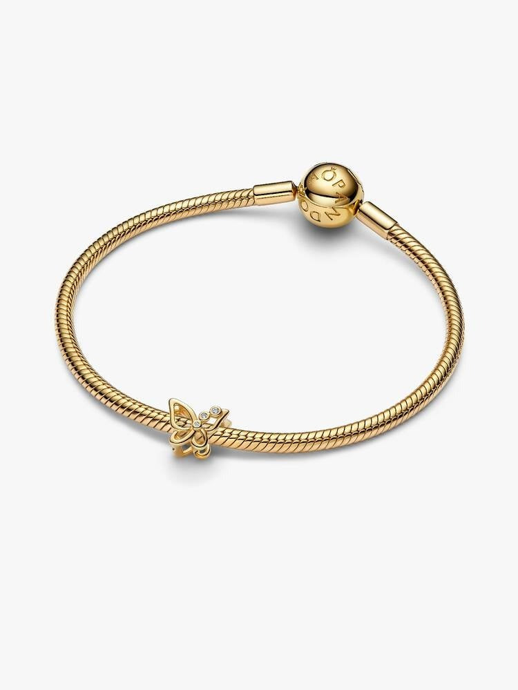 Butterfly CZ Charm - 14ct Gold Plated - 764369C01