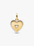 Radiating White Heart Medallion Charm - 14ct Gold Plated - 764409C01