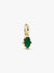 Green Hamsa Hand Mini Dangle Charm - 14ct Gold Plating