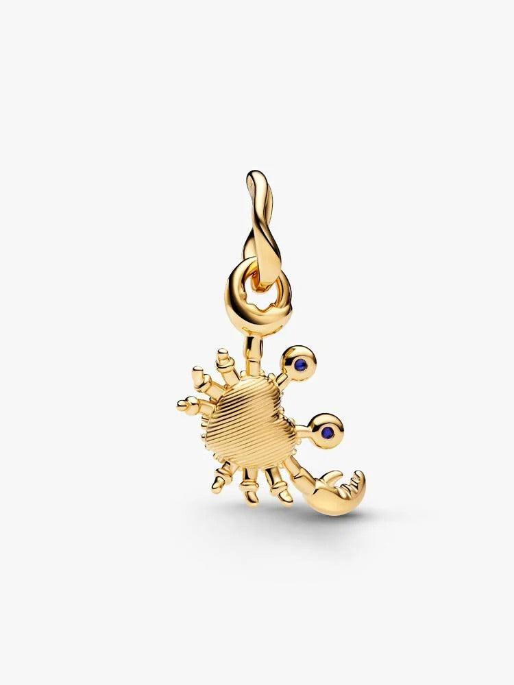 Crab Dangle Charm - 14ct Gold Plating
