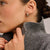 Milano CZ Crossover Huggie Hoop Earrings - Yellow/Silver