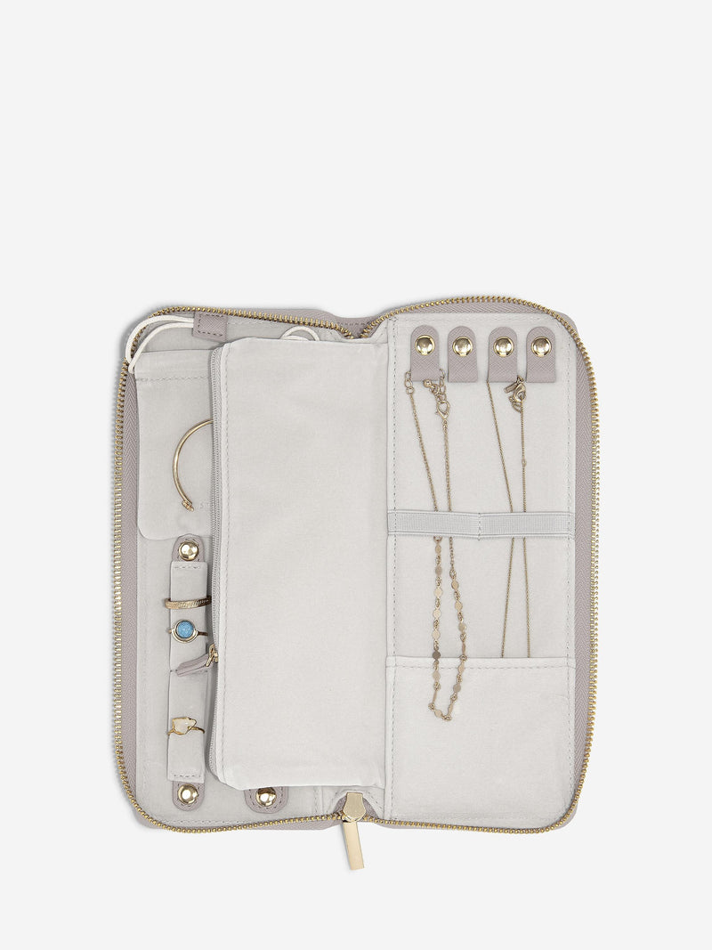 Jewellery Roll - Taupe Woven - 76848