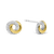 Milano CZ Infinity Stud Earrings - Gold/Silver - 7784ZY