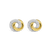 Milano CZ Infinity Stud Earrings - Gold/Silver - 7784ZY