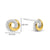 Milano CZ Infinity Stud Earrings - Gold/Silver - 7784ZY