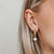 Milano Pearl Drop Hoop Earrings - Gold - 78043YP