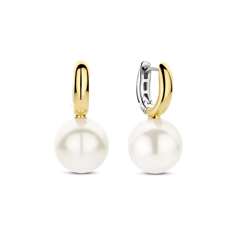Milano Pearl Hoop Earrings - Gold - 78044YP