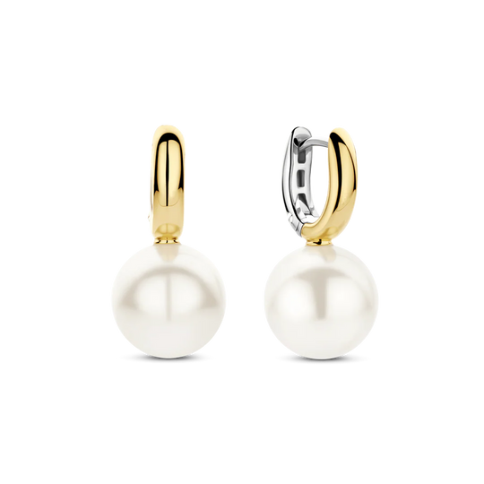 Milano Pearl Hoop Earrings - Gold - 78044YP