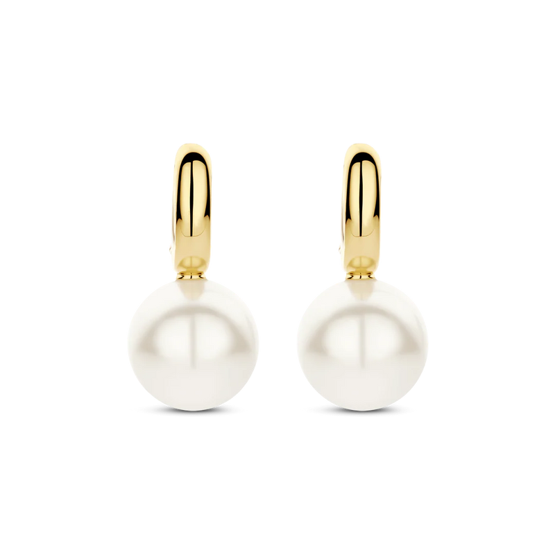 Milano Pearl Hoop Earrings - Gold - 78044YP