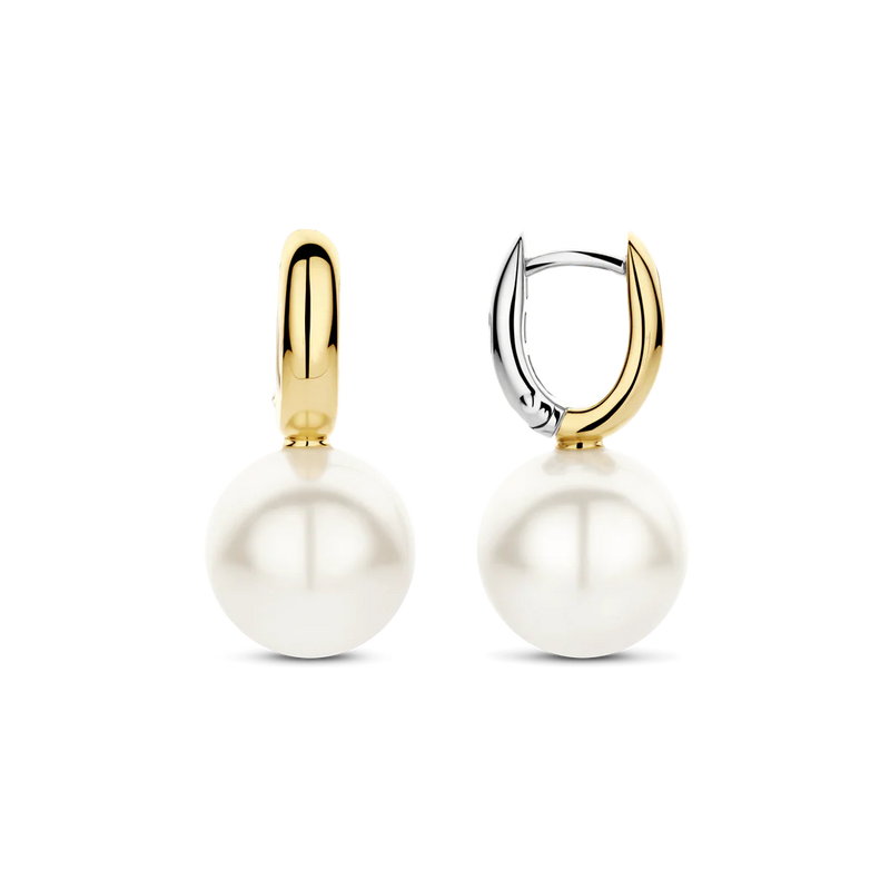 Milano Pearl Hoop Earrings - Gold - 78044YP