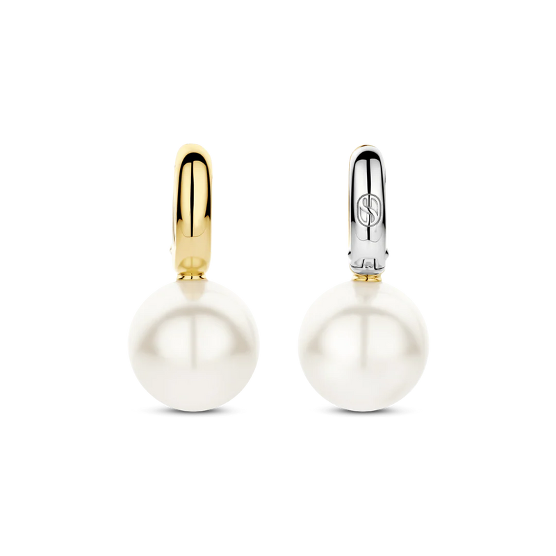 Milano Pearl Hoop Earrings - Gold - 78044YP