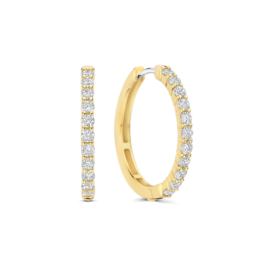 Tennis Large Hoop Earrings - Gold - 78077ZY