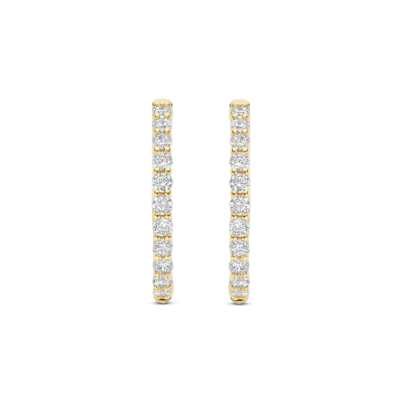 Tennis Large Hoop Earrings - Gold - 78077ZY