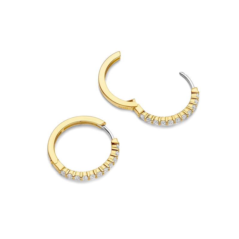 Tennis Large Hoop Earrings - Gold - 78077ZY