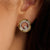 Zirconia Double Circle Earrings - Gold/Silver