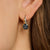 Blue Cushion Hoops - Gold/Silver