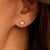 Classic Zirconia Earstuds, 4mm - Gold