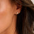 Classic Zirconia Earstuds, 4mm - Gold