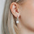 Milano Pearl Hoop Earrings - Silver - 7848WP