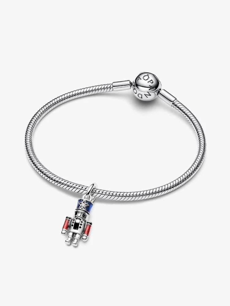 Moveable Nutcracker Dangle Charm - Sterling Silver