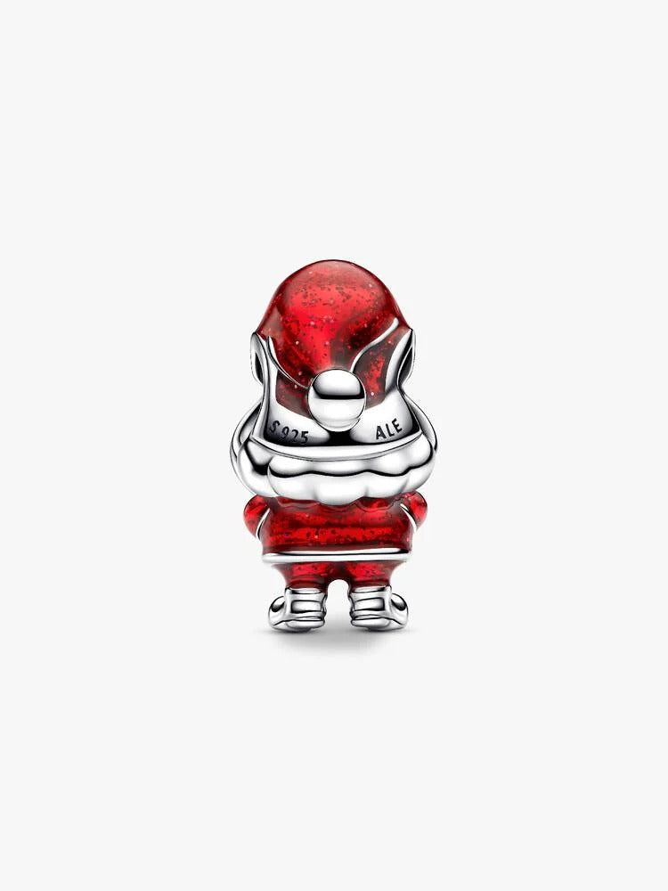 Playful Santa Charm - Sterling Silver