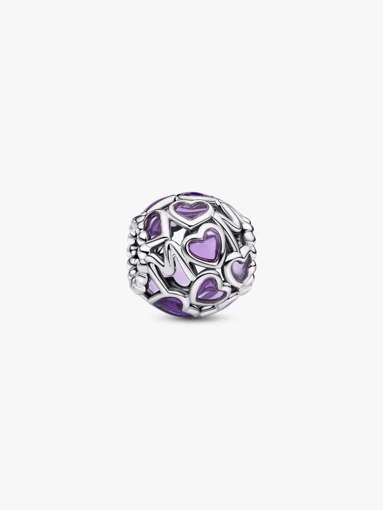 Openwork Hearts Mum Charm - Sterling Silver - 793772C01