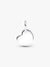 June Heart Dangle Charm, White Stone - Sterling Silver - 794295C06