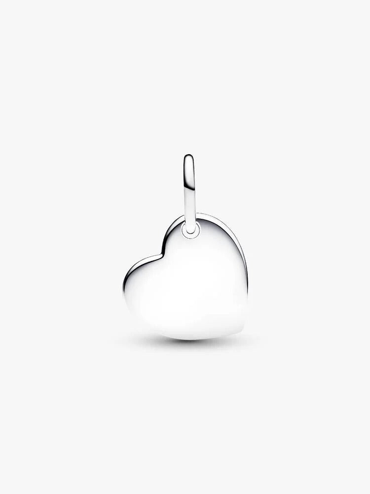 June Heart Dangle Charm, White Stone - Sterling Silver - 794295C06