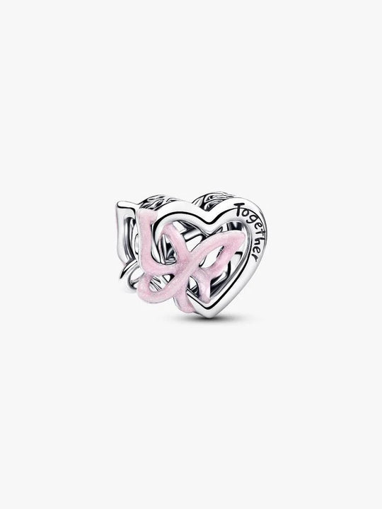 Entwined Heart & Butterfly Charm - Sterling Silver - 794475C01