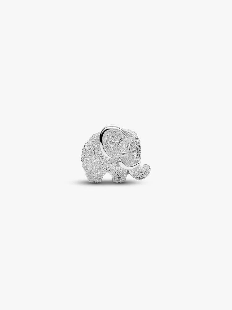 Textured Elephant Mini Charm - Sterling Silver - 794528C00