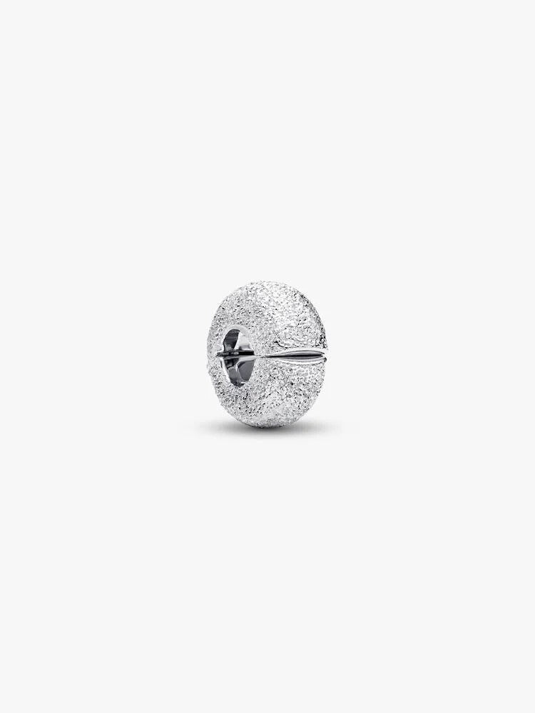 Textured Mini Clip Charm - Sterling Silver