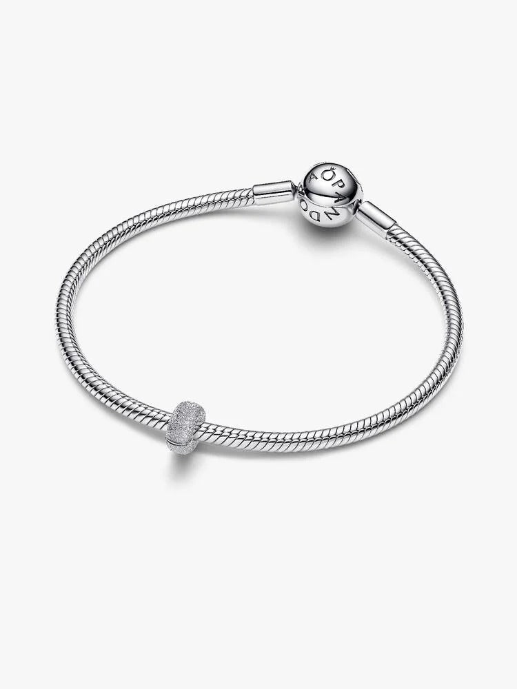 Textured Mini Clip Charm - Sterling Silver