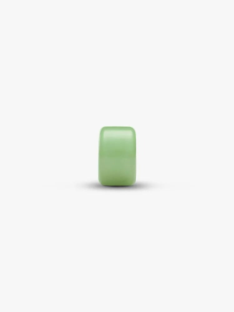 Green Murano Glass Mini Charm - Sterling Silver