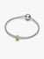 Green Murano Glass Mini Charm - Sterling Silver