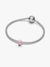 Pink Murano Glass Mini Charm - Sterling Silver