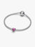 Pink Heart Mini Charm - Sterling Silver