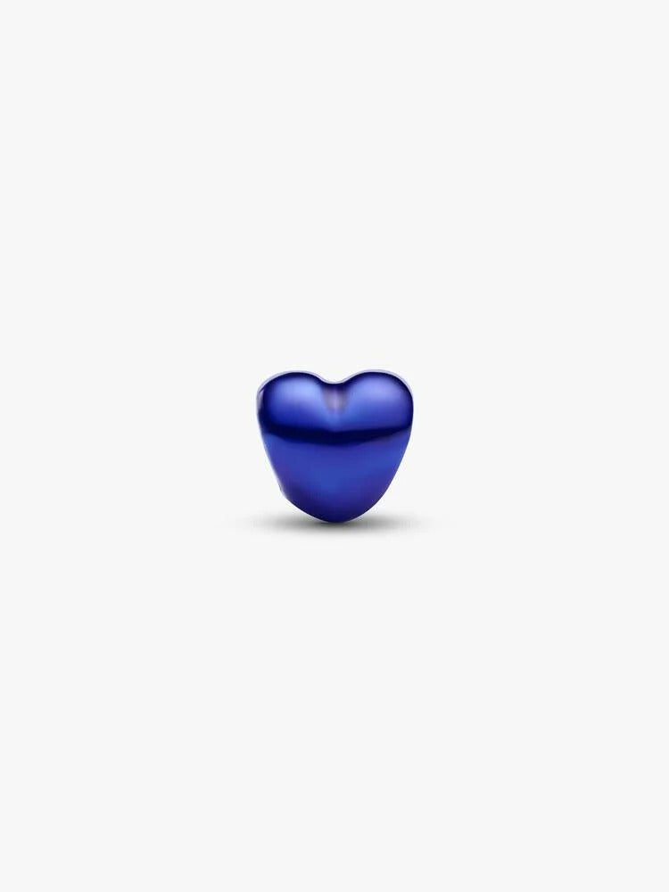 Blue Heart Mini Charm - Sterling Silver