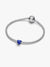 Blue Heart Mini Charm - Sterling Silver