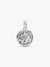 Dolphin Medallion Charm - Sterling Silver