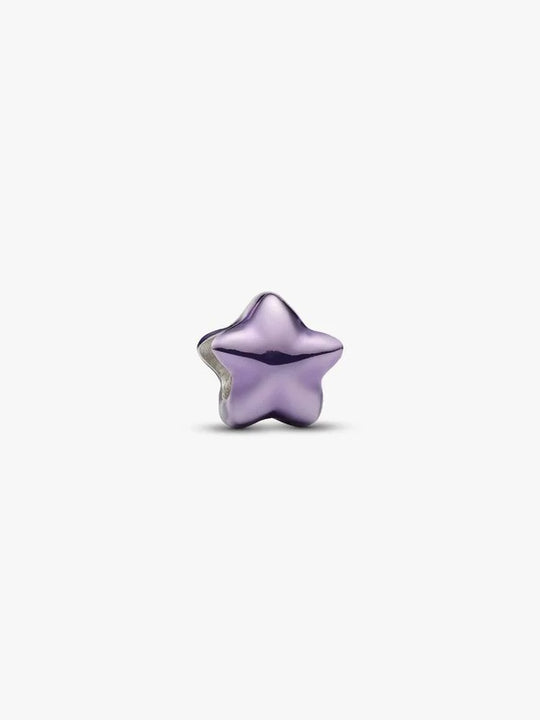 Purple Star Mini Charm - Sterling Silver